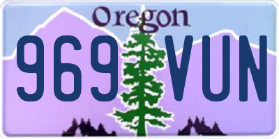 OR license plate 969VUN