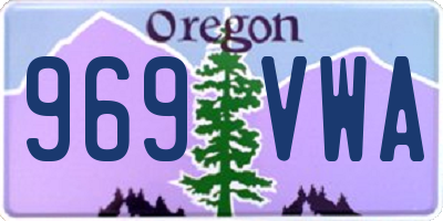 OR license plate 969VWA