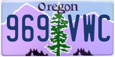 OR license plate 969VWC