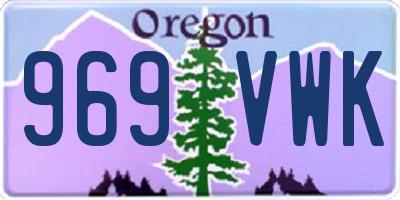 OR license plate 969VWK