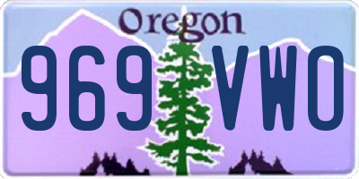 OR license plate 969VWO