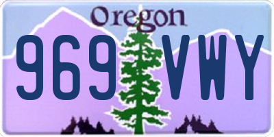 OR license plate 969VWY