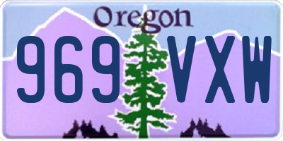 OR license plate 969VXW