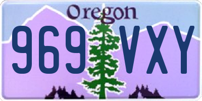 OR license plate 969VXY