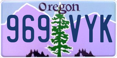 OR license plate 969VYK