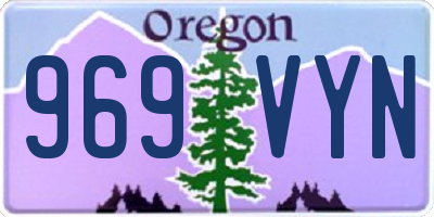 OR license plate 969VYN