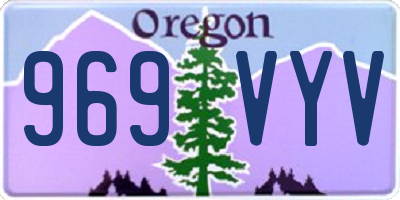 OR license plate 969VYV