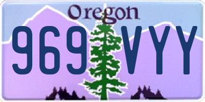 OR license plate 969VYY