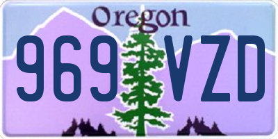 OR license plate 969VZD