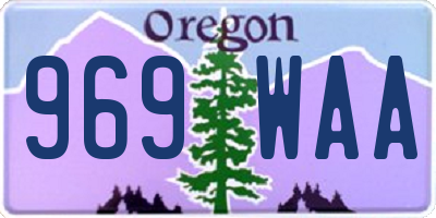 OR license plate 969WAA