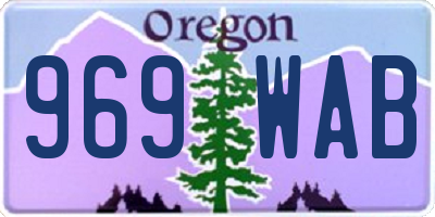OR license plate 969WAB
