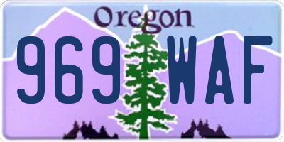 OR license plate 969WAF