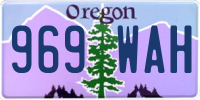 OR license plate 969WAH