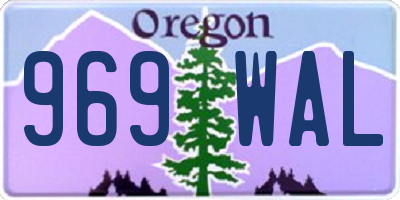 OR license plate 969WAL