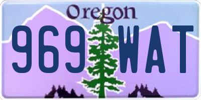 OR license plate 969WAT