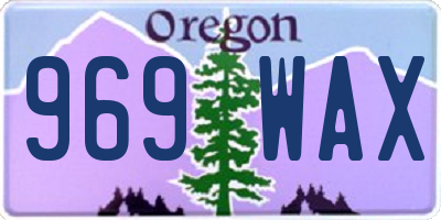 OR license plate 969WAX