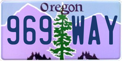 OR license plate 969WAY