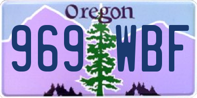 OR license plate 969WBF