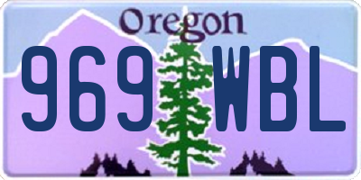 OR license plate 969WBL