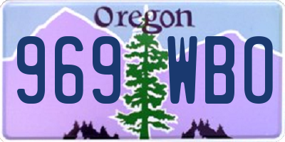 OR license plate 969WBO