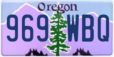 OR license plate 969WBQ