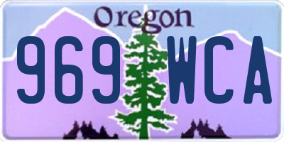 OR license plate 969WCA