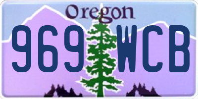 OR license plate 969WCB