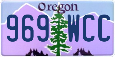 OR license plate 969WCC