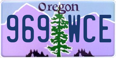 OR license plate 969WCE