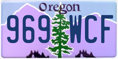 OR license plate 969WCF
