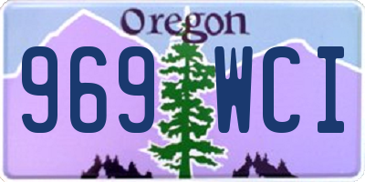 OR license plate 969WCI