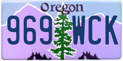 OR license plate 969WCK