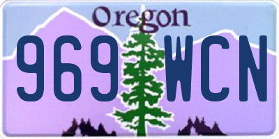 OR license plate 969WCN