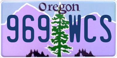 OR license plate 969WCS