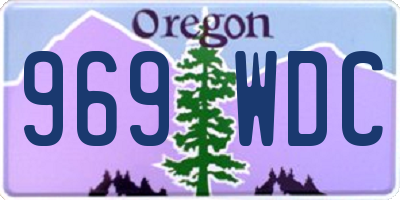 OR license plate 969WDC