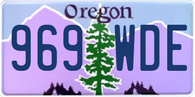 OR license plate 969WDE