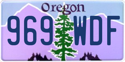 OR license plate 969WDF