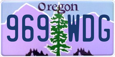 OR license plate 969WDG