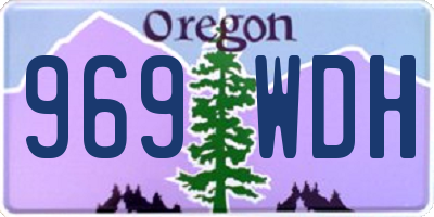 OR license plate 969WDH