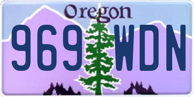 OR license plate 969WDN