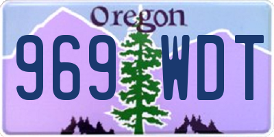 OR license plate 969WDT