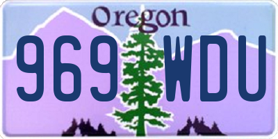 OR license plate 969WDU