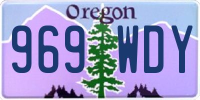 OR license plate 969WDY