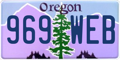 OR license plate 969WEB