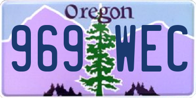 OR license plate 969WEC