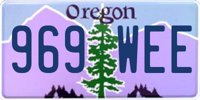 OR license plate 969WEE