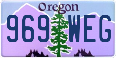 OR license plate 969WEG
