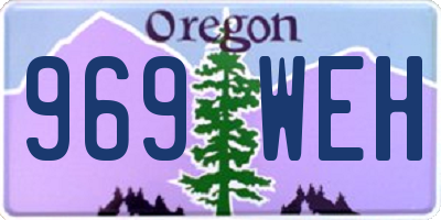 OR license plate 969WEH