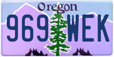 OR license plate 969WEK