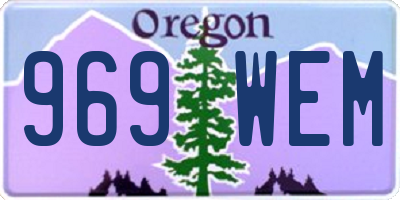OR license plate 969WEM